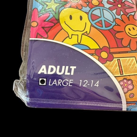 NWT Spirit Womens Large 12-14 Flower Power Jumpsuit Costume 70s Theme Party New - Picture 3 of 5